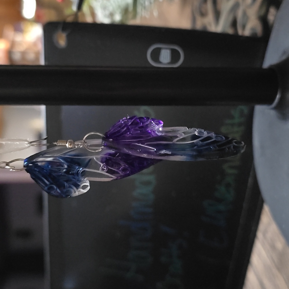 Handmade Resin "Wind Fairy" Wings Earrings